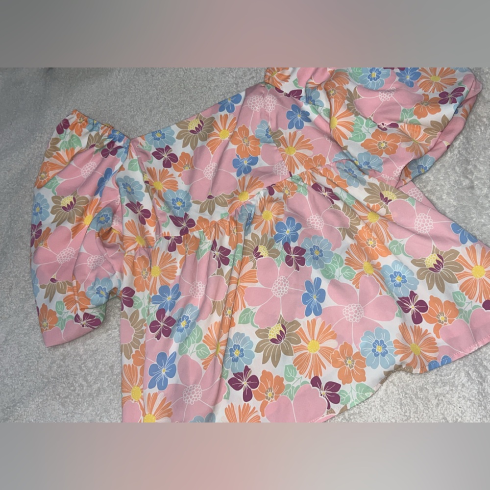Floral Puff Sleeve Top